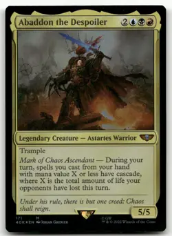 Abaddon the Despoiler #171 (Foil) (NM) Warhammer 40,000 40K Magic MTG - Image 1