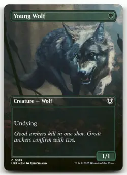 Young Wolf (Borderless) #319 (Foil) (NM) Innistrad Remastered INR Magic MTG - Image 1