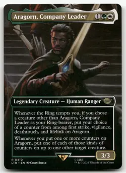 Aragorn, Company Leader (Borderless) #410 (NM) Lord of the Rings LTR Magic MTG - Image 1
