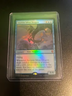 Ancient Silver Dragon Commander Legends: Battle for Baldur's Gate Foil - Image 1