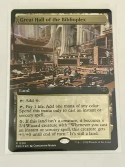 Great Hall of the Biblioplex Extended Art Secrets of Strixhaven Foil 361 - Image 1