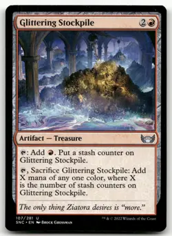 Glittering Stockpile #107 (NM) Streets New Capenna SNC Magic MTG - Image 1