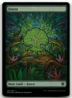 Forest (Showcase) #281 (Foil) (NM) Dominaria United DMU Magic MTG - Image 1