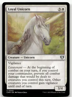 Loyal Unicorn #40 (NM) Commander Masters CMM Magic MTG - Image 1