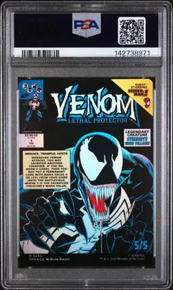 2025 MTG MARVEL'S SPIDER-MAN #0233 EDDIE BROCK/VENOM, LETHAL PROTECTOR PSA 9 - Image 2