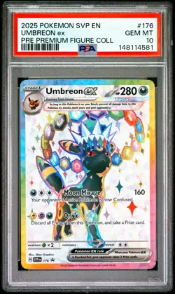 2025 POKEMON SVP EN-SV BLACK STAR PROMO #176 UMBREON EX PSA 10 - Image 1