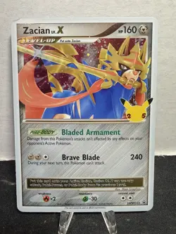 Zacian Lv.X SWSH135 Celebrations 25th Anniversary Promo Pokemon - Image 1