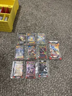 Lot Of 10 Pokemon TCG Booster Packs Mixed Lot Ascended Destined Phantasmal Look - Image 1