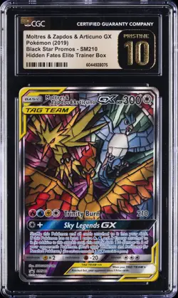 2019 POKEMON BLACK STAR PROMOS MOLTRES & ZAPDOS & ARTICUNO GX CGC 10 PRISTINE - Image 1