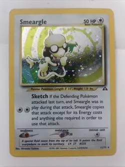 Pokemon Neo Discovery Smeargle TCG 11/75 Holo Unlimited Rare - Image 1