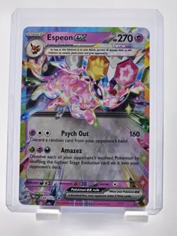 ESPEON EX 2025 POKEMON PRISMATIC EVOLUTIONS #034/131 DOUBLE RARE Q5384 - Image 1