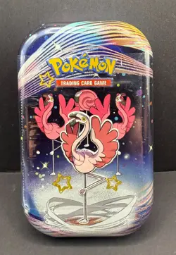 Pokemon Scarlet and Violet SV4.5 Paldean Fates Mini Tin (Flamigo) - Image 1