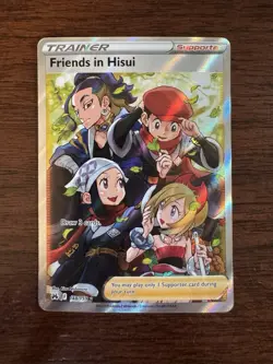 Friends in Hisui (Full Art) 148/159 Holo Crown Zenith NM Pokemon - Image 1