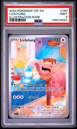 Pokemon Lickitung Temporal Forces Illustration Rare #180 PSA 9 Mint - Image 1