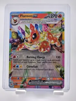 FLAREON EX 2025 POKEMON PRISMATIC EVOLUTIONS DOUBLE RARE #014/131 Q5384 - Image 1
