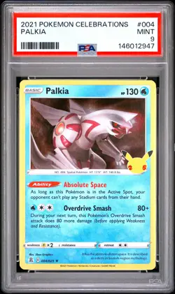 2021 POKEMON CELEBRATIONS #004 PALKIA PSA 9 - Image 1