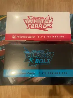 Pokemon Center Exclusive BLACK BOLT and WHITE FLARE ETB SOLD AS SET *IN HAND* - Image 3