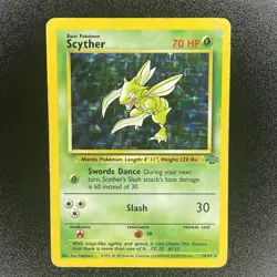 🔥 Scyther 10/64 🔥 Original Holo Rare Jungle Set Pokemon Card WOTC 1999 TCG - Image 3