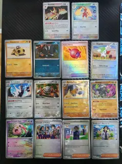 Pokemon Prismatic Evolutions Reverse Holo Pokeball Lot 14 Different Cards Tcg - Image 1