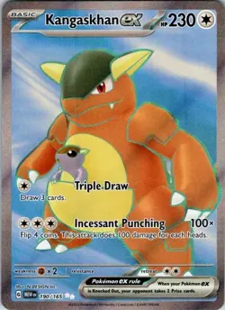 Kangaskhan ex 190/165 Sv: Scarlet & Violet Pokemon 151 Holo Full Art Card - Image 1