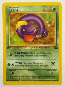 Vintage Pokemon FOSSIL SET - 1ST EDITION - 3 Card Lot Ekans ,Omanyte ,Geodude - Image 4