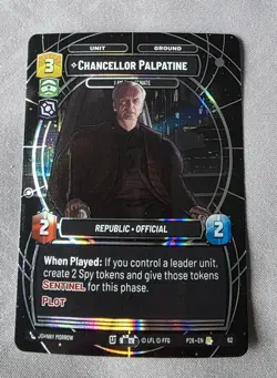 Star Wars Unlimited Sector Qualifiers Chancellor Palpatine Promo Card London SWU - Image 1