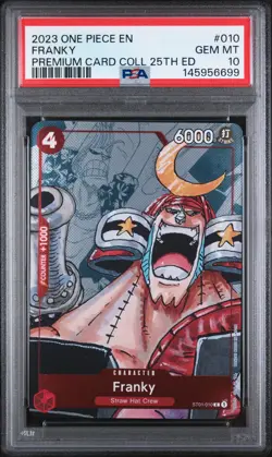 2023 ONE PIECE PREMIUM BANDAI PREMIUM CARD COLLECTION 25TH EDITION FRANKY PSA 10 - Image 1