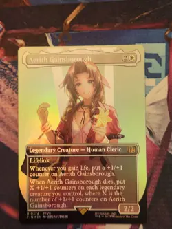 MTG - Aerith Gainsborough Borderless FOIL - Final Fantasy NM - Image 1