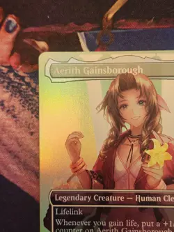 MTG - Aerith Gainsborough Borderless FOIL - Final Fantasy NM - Image 3