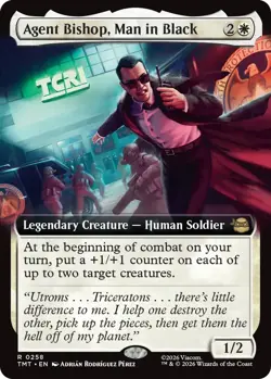 x1 Agent Bishop, Man in Black - Foil - Extended Art R MTG Teenage Mutant Ninja T - Image 1