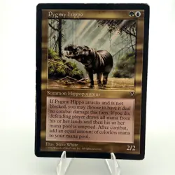 Magic The Gathering Pygmy Hippo Visions Regular MP - Image 1