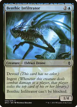 BENTHIC INFILTRATOR x4 mtg EX/NM Battle For Zendikar 4 Common - Image 1