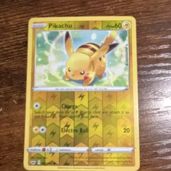 Pokemon TCG Pikachu 065/202 Reverse Holo 60 HP Basic English - Image 1