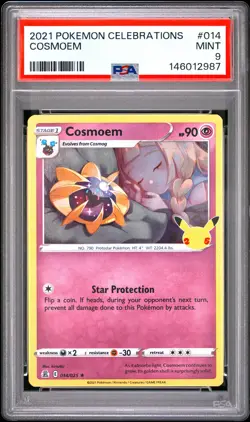 2021 POKEMON CELEBRATIONS #014 COSMOEM PSA 9 - Image 1