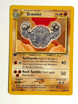 Pokemon TCG Graveler 30/64 1st Edition Uncommon Neo Revelation WOTC - Image 1