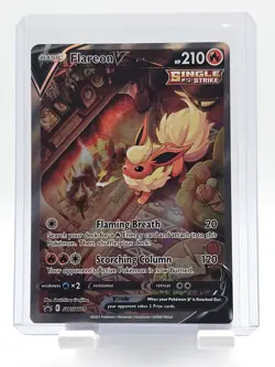 FLAREON V 2021 POKEMON SWORD & SHIELD BLACK STAR PROMO SINGLE STRIKE Q0883 - Image 1