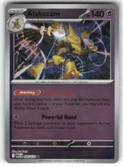 Alakazam 056/132 Reverse Holo Mega Evolution Pokemon TCG - Image 1
