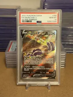 Pokemon Skuntank V (Alternate Full Art) 181/195 Swsh12: Sword & Shield PSA 10 - Image 1