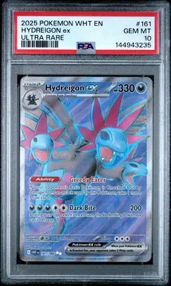 Pokemon Hydreigon Ex White Flare Ultra Rare #161 PSA 10 Gem Mint - Image 1
