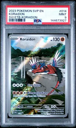 Pokemon Koraidon SVP En Scarlet & Violet SVI ETB Black Star #014 PSA 9 Mint - Image 1