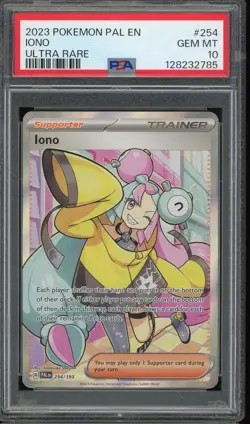 2023 POKEMON PAL EN #254 IONO GEM MT PSA 10 ULTRA RARE PALDEAN FATES - Image 1