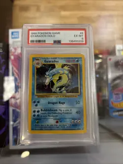 1999 Pokemon Base Set Gyarados Holo #6 Unlimited PSA 6 - Image 1