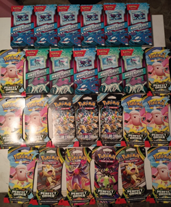 Huge Pokemon TCG ×41 Booster Pack Lot Surging Sparks Perfect Order Stellar Crown - Image 1