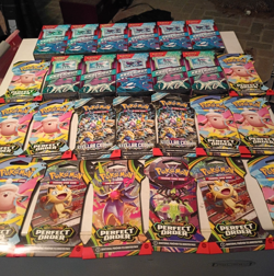 Huge Pokemon TCG ×41 Booster Pack Lot Surging Sparks Perfect Order Stellar Crown - Image 3