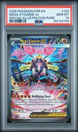 2026 POKEMON PERFECT ORDER SPECIAL ILLUSTRATION RARE MEGA ZYGARDE EX PSA 10 - Image 1