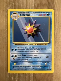 Pokemon TCG Starmie Base Set 64/102 Regular Unlimited Common MP - Image 1
