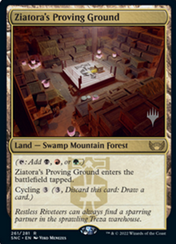 ZIATORA'S PROVING GROUND Streets of New Capenna Promo Stamped - NEAR MINT - Image 1