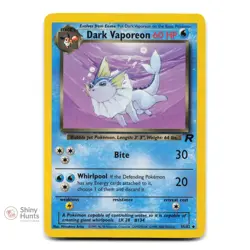 Pokemon Dark Vaporeon 45 Team Rocket Unlimited LP - Image 1