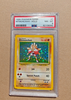 1999 Pokemon Game Hitmonchan Holo #7 PSA 8 NM-MT - Image 1