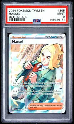 2024 POKEMON TWM EN-TWILIGHT MASQUERADE ULTRA RARE #205 HASSEL PSA 9 - Image 1